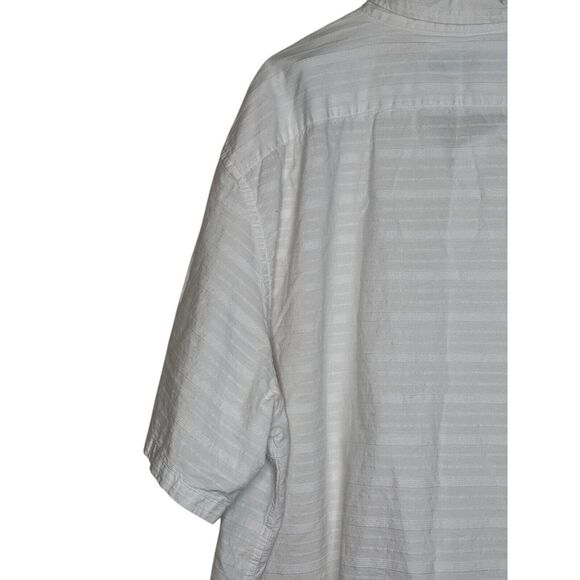 Old Navy Men Top Button-Up Regular Fit Casual Striped Collared Short Sleeve 4XL - Picture 9 of 10